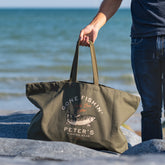 Personalised 'Gone Fishin' Large Cotton Bag